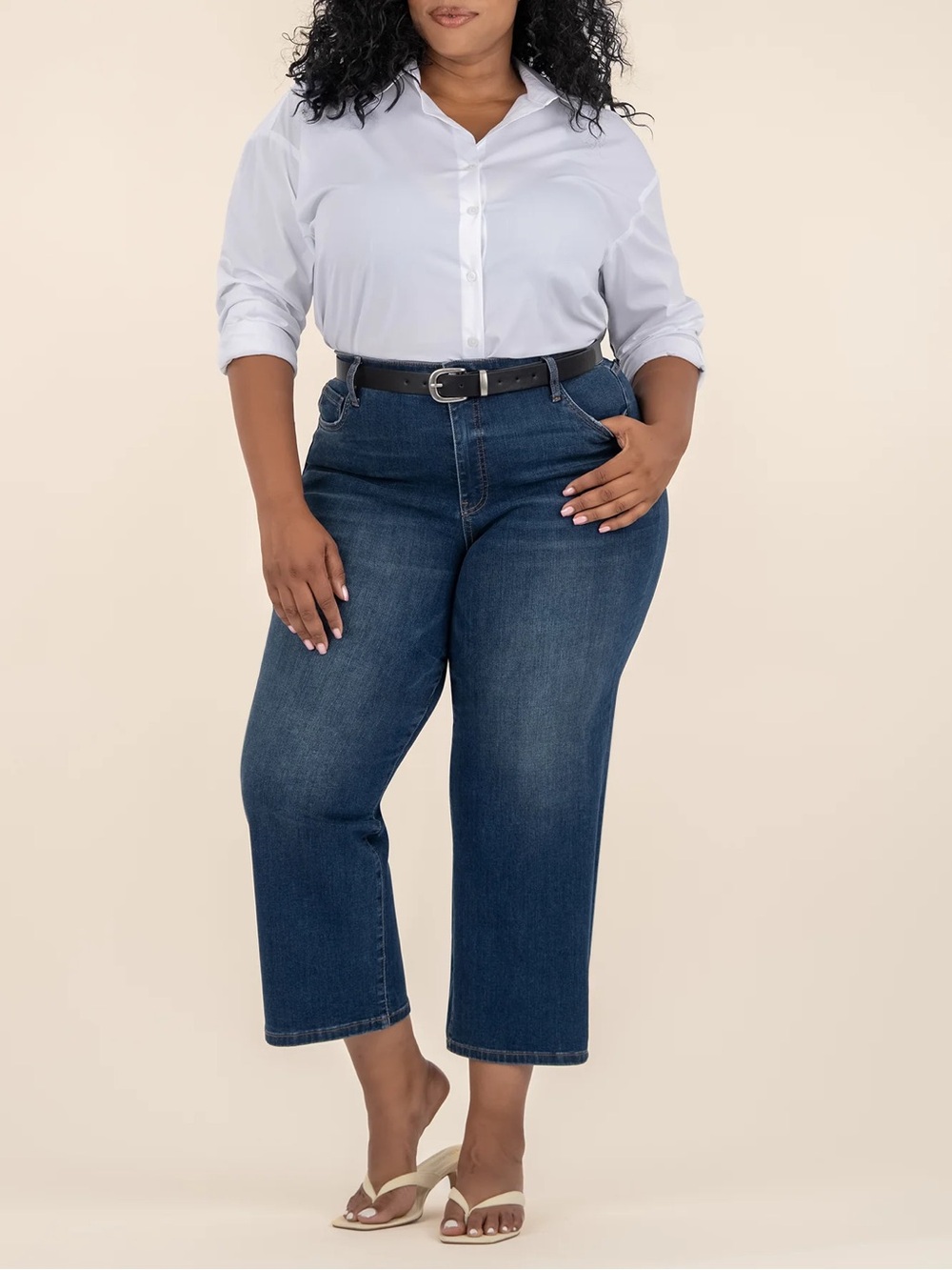 Charlotte High Rise Wide Leg, Plus in Resolved Wash 14W
